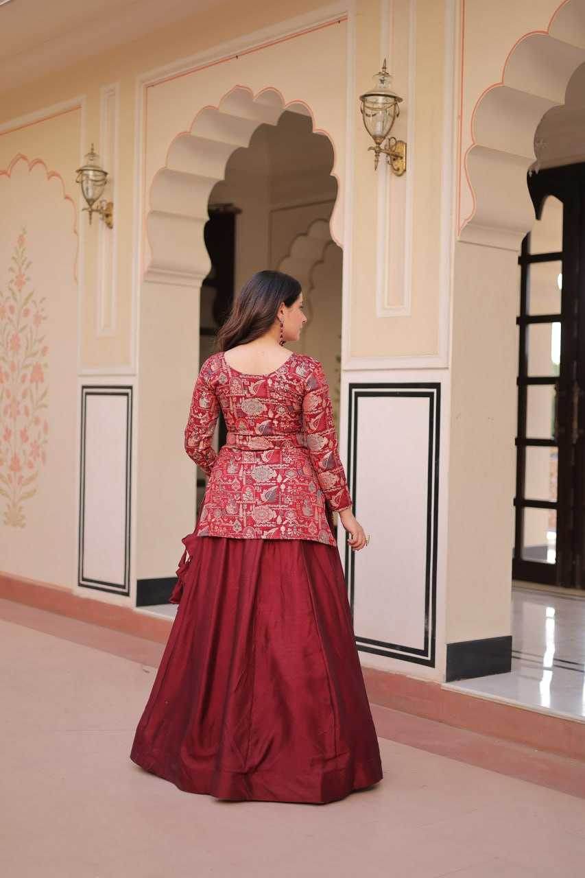 Simmer Lehenga With Blouse - MYLUXURY LANE ENTERPRISE